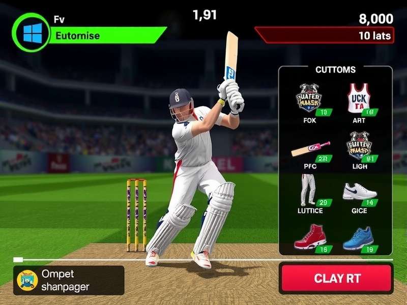 Cricket Super Smasher customization options